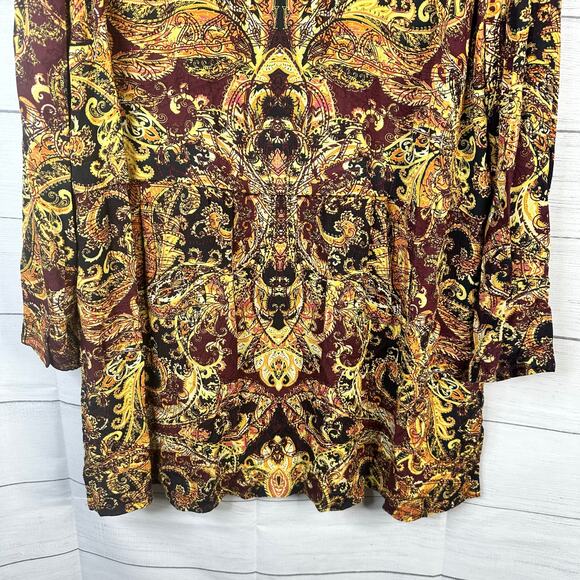 J. Jill Women's Top - Brown and Gold Paisley - Picture 4 of 8